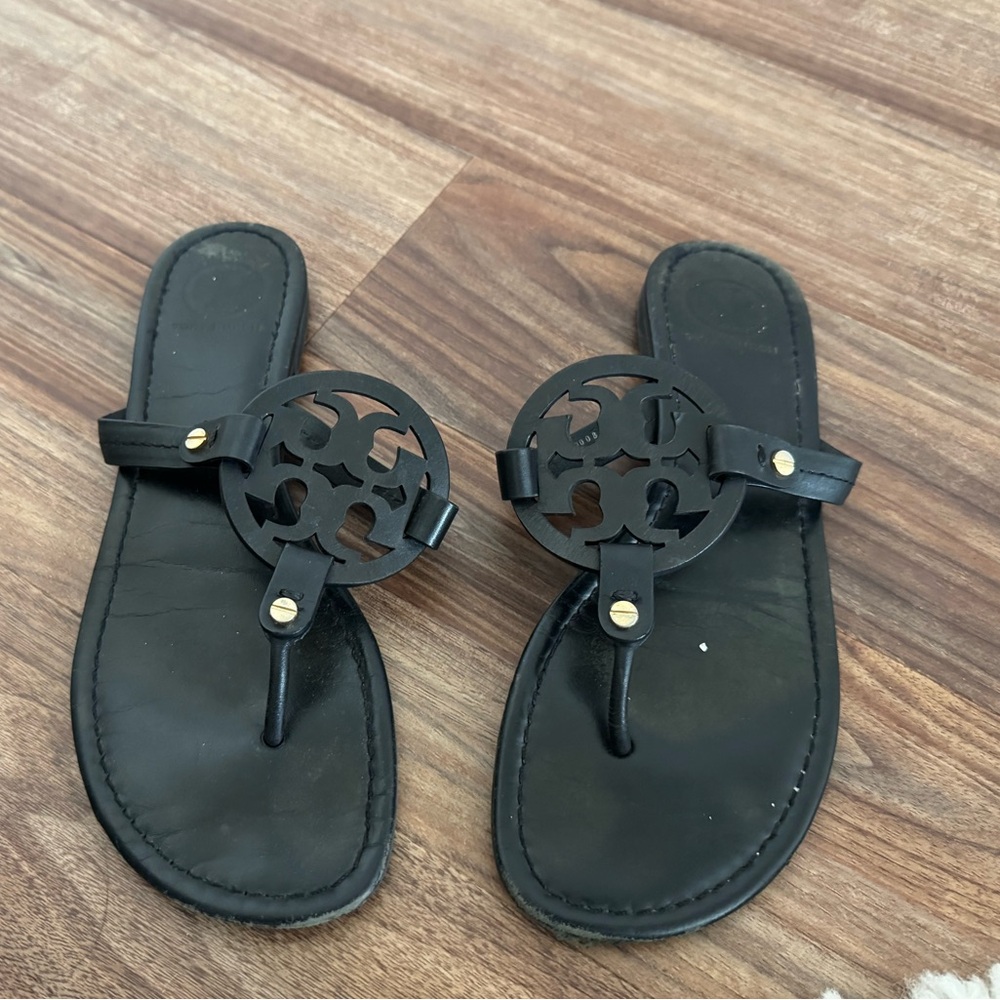 Tory Burch Black Leather Women's Sandals